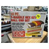 10 Pc. T Handle Hex Keys NEW