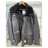 2XL Black Leather Jacket
