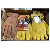 3 Pr Leather Gloves