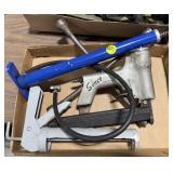 4 Way wrench, Air Stapler, Caulk Gun, Tire Pump