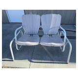 Metal Glider Loveseat