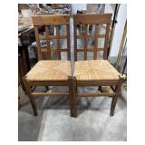 2 Chairs w/Wicker Seats