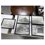 Set of 5 Barbara Flock Drawings