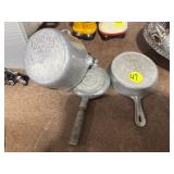 3 small Wagner Ware Pcs.