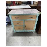 Antique Cabinet (Tan & Blue)