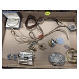 Bolo Ties, Belt Buckles, Tie Tacks & Chains etc