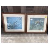2 Bird Pictures 16" x 17"