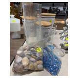 2 Cylinders, Floral Stones & Rocks
