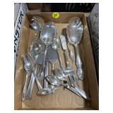 Assorted Serving Pieces & Flatware