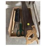 Hand Saw, Shop Broom, Nipper