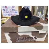 Resistol 4x Beaver Cowboy Hat sz 7 3/8 w/ Box