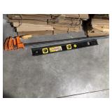 Pr of Bar Clamps & Menards Level