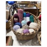 Basket of Assorted Yarn