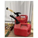 Pair of Gas Cans 1 Gallon & 2 Gallon