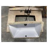 Bathroom Sink 30" x 21" w/ Back Splash Plate