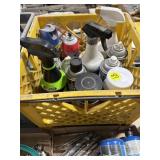 Crate of Cleaners & Fly Spray