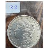 1887  Morgan Silver Dollar