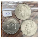 Lot of 3 Bi-Centenial Eisenhower Dollars
