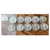 Lot of 10 1943 Siler Quarters
