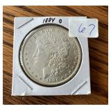 1884 O Morgan Silver Dollar