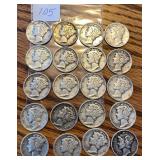 20 Mercury Dimes