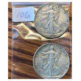 1941 & 1943 Walking Liberty Half Dollars