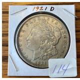 1921 D Morgan Silver Dollar