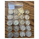 20 Mercury Dimes