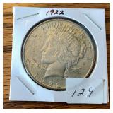 1922 Silver Peace Dollar