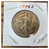 1946 D Walking Liberty Half Dollar