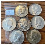 Kennedy Half Dollars 1964, 3-1966;2-1967