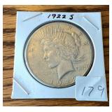 1922 S Peace Dollar