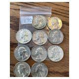 10 Silver Quarters 1960