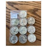 10 Silver Quarters 64 & Earlier