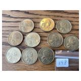10 - 2000 P & D Mint Sacagawea Dollars