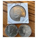 1976 D Bicentennial Eisenhower Dollar & 2 Bicen-