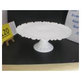 Pedestal Cake Stand, Fenton Thumbprint