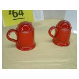 Pottery Salt & Pepper Shaker, Set of 2, Red