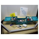Sewing Storage Box, Teal with Handles