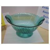 Elegant Swirl Ultramarine Footed Bowl