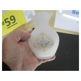 Art Glass VAse, Satin Finish with Ruffled Rim