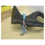 Owl Pendant Hanging from Branch Bracelet