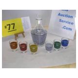 Glass Barware Set, Decanter with Stopper
