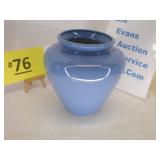 Pottery SToneware Vase, Blue Glazed