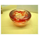 Art Glass Paperweight with Swirl