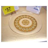 Stunning Glass Tray Signed Culver, Valencia