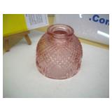 Fairy Lamp Shade, Pink Glass