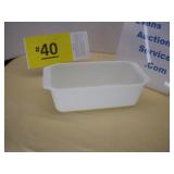 Vintage Pyrex Glass Loaf Pan 215-B Milk Glass