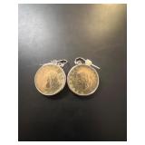 GOLD REPUBLIC OF ITALIA COIN EARRINGS