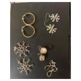 (5) PAIRS 925 SILVER EARRINGS